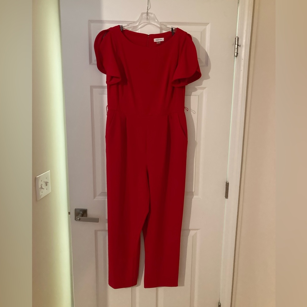 Calvin Klein Tulip Sleeve Jumpsuit.  Size 12.